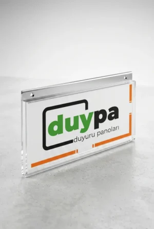 A5 Föylük Yatay Duvar U Tipi Pleksi Çerçeve – Arka Açık